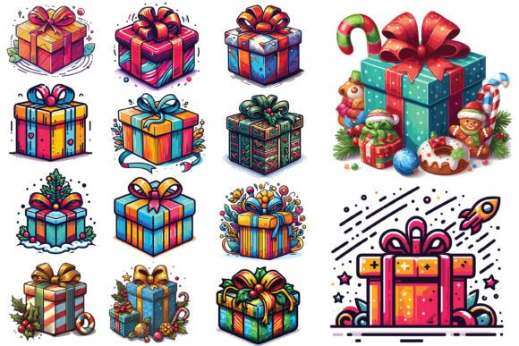 14 X Christmas Gift Bundle: Illustrations for Festive Web Design