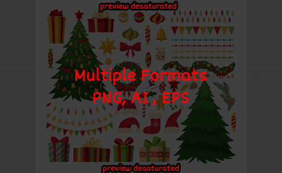 Christmas Background with Elements Trees Illustrations
