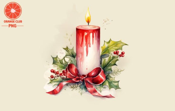 Christmas Candles Watercolor: Premium Illustrations Review