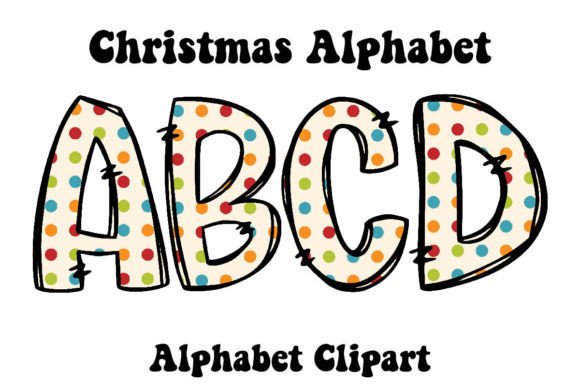 Christmas Doodle Alphabet: Cute Dot Illustrations