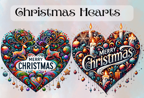 Christmas Hearts Png No 5: Festive Illustrations