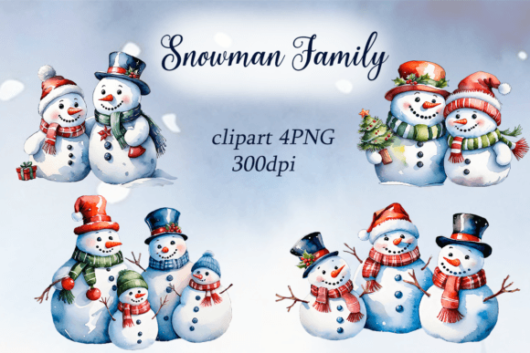 Christmas Snowman Family Clipart: Pro Illustrations Review