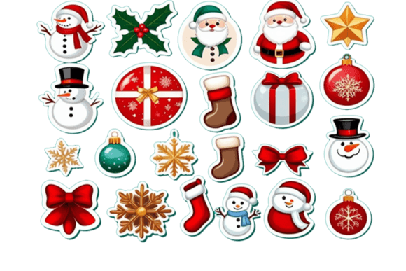 Collection Christmas Sticker: Festive Illustrations Review