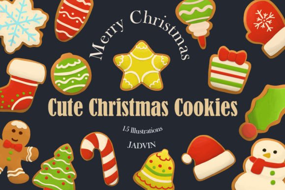 Cute Christmas Cookies Illustrations Review