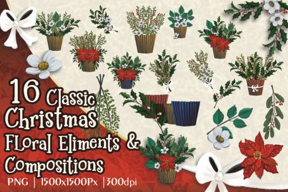 Reviewing 16 Christmas Elements and Compositions Illustrations