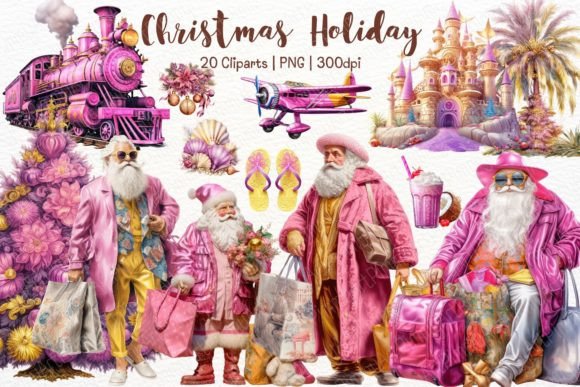 Reviewing Christmas Holiday Watercolor Sublimation Illustrations