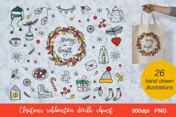 Reviewing the Christmas Sublimation Bundle Doodles
