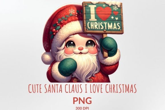 Santa Claus I Love Christmas Sublimation: A Designer’s Review of Illustrations