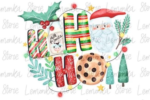 Santa Ho-Ho-Ho Christmas Png for Kids Illustrations